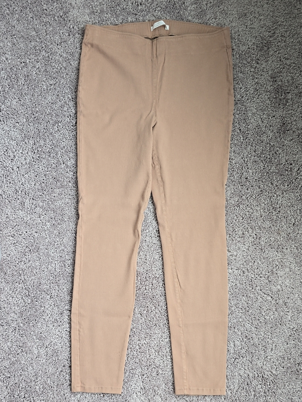 LC Lauren Conrad Super Skinny Leggings Sleek Comfortable Large Long Light Beige